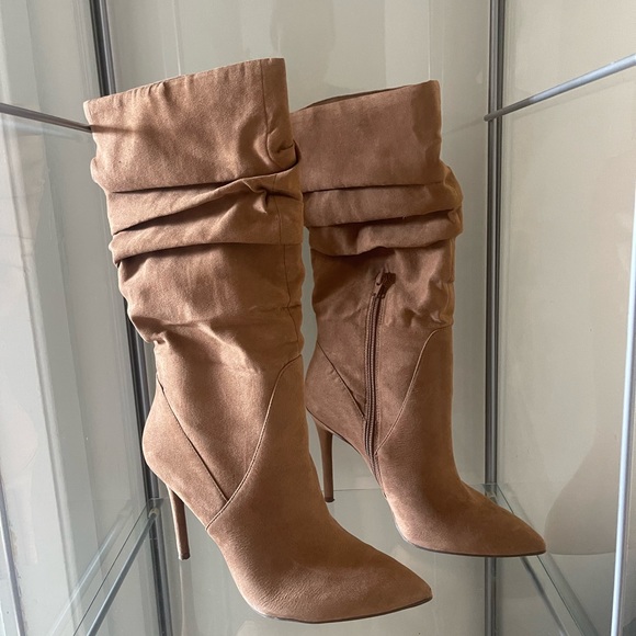 Jessica Simpson Hazelnut Microsuede Heel Boot - Picture 3 of 10